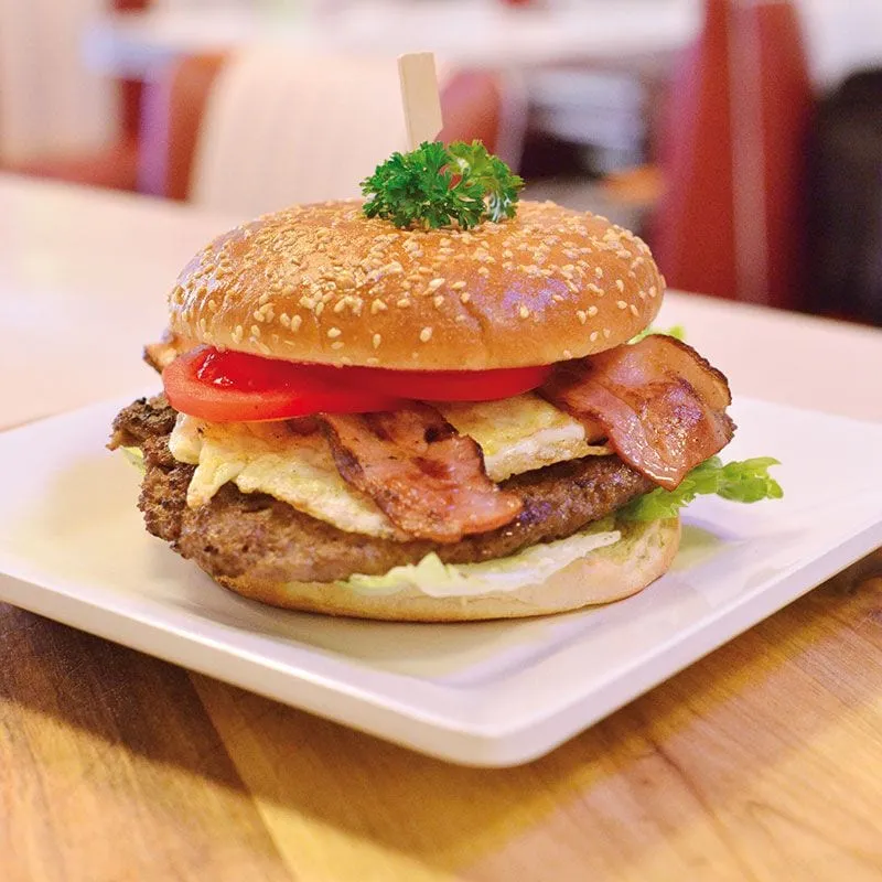 Tom's Diner Empire State Building Burger Challenge